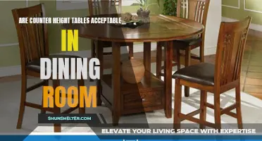 Are Counter Height Tables Acceptable in the Dining Room? Finding the Perfect Fit
