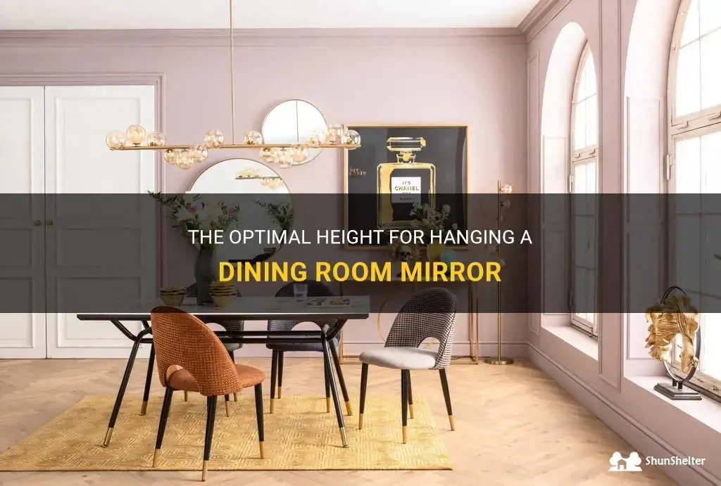 how high should a dining room mirror be hung