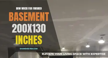 The Cost of Finishing a Basement Measuring 200x130 Inches