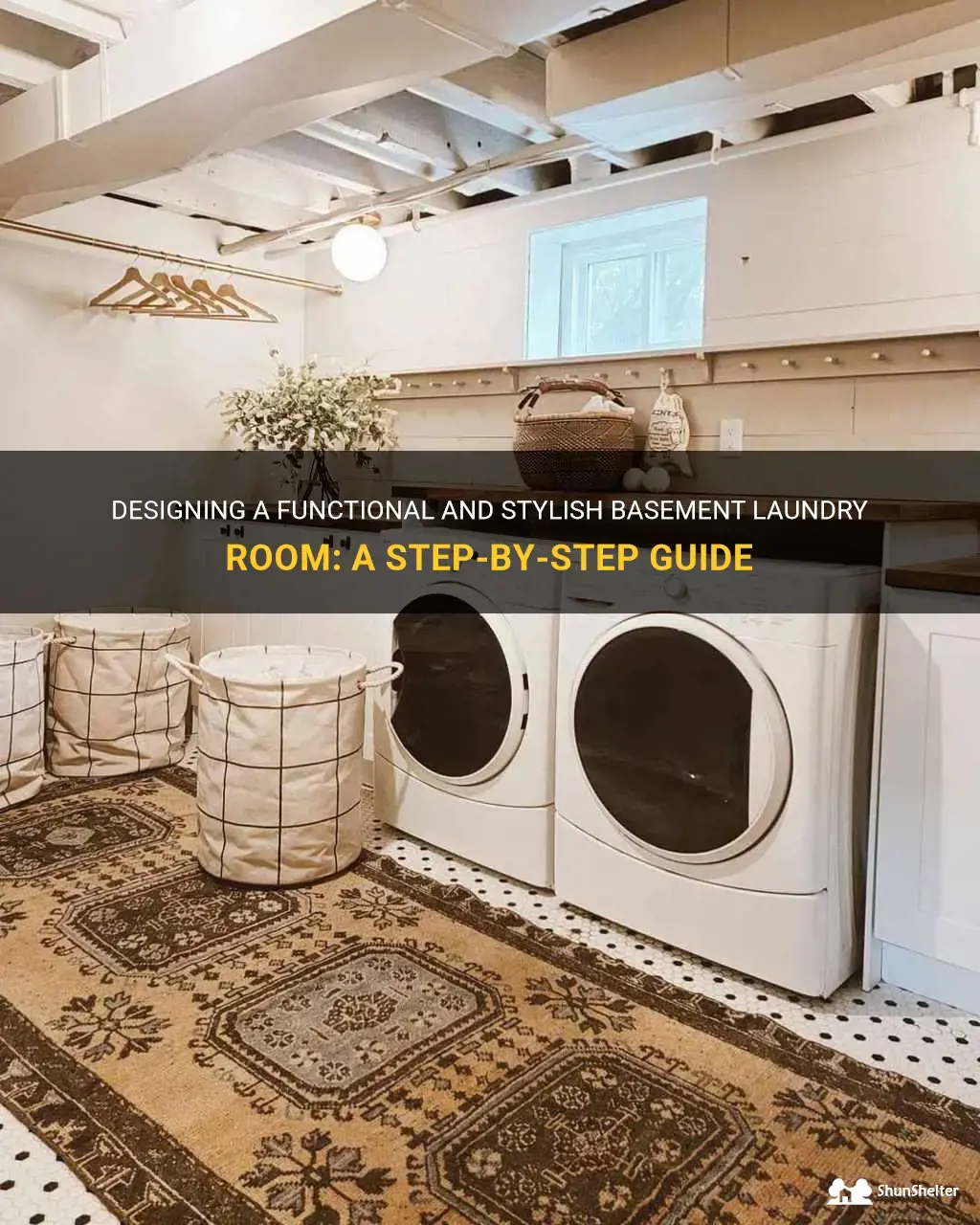 how to design a basement laundry room