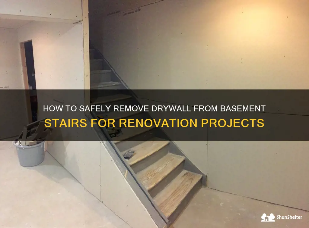 how to get drywall down basement stairs
