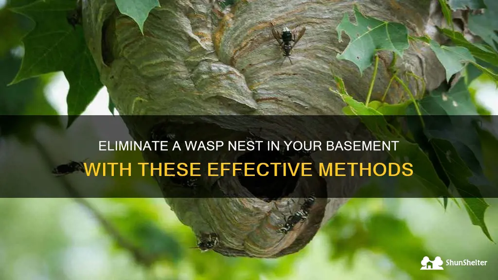 how to get rid of a wasp nest in basement