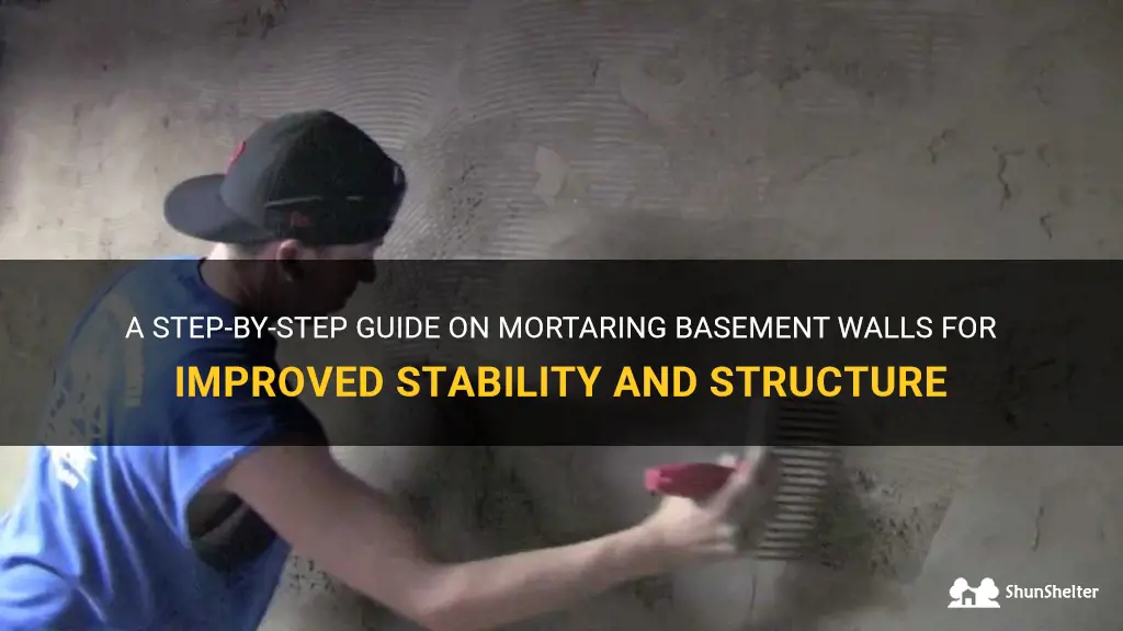 how to mortar basement walls