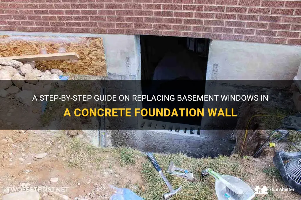 how to replace basement windows in a concrete foundation wall