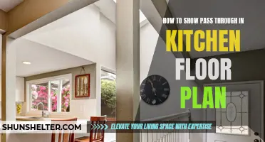 Easy Ways to Show Pass Through in a Kitchen Floor Plan