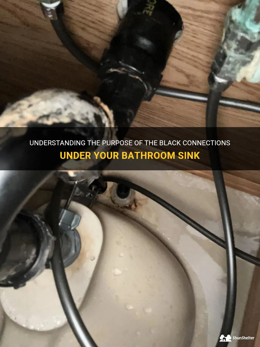 what are the black connections under bathroom sink