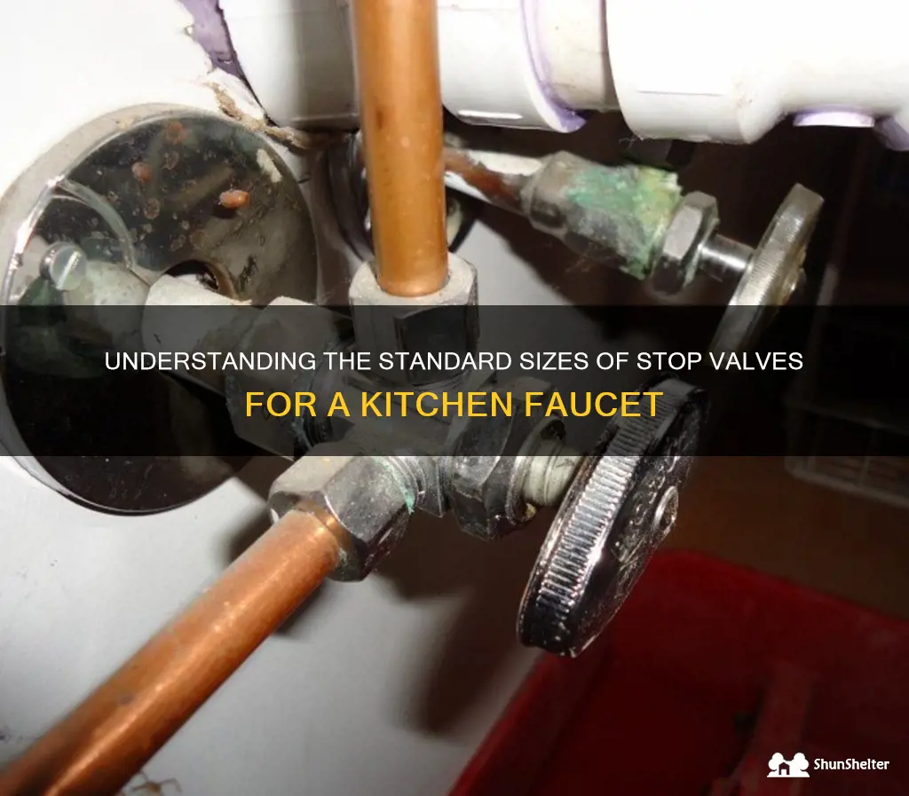 what size typical stop valves for a kitchen faucet