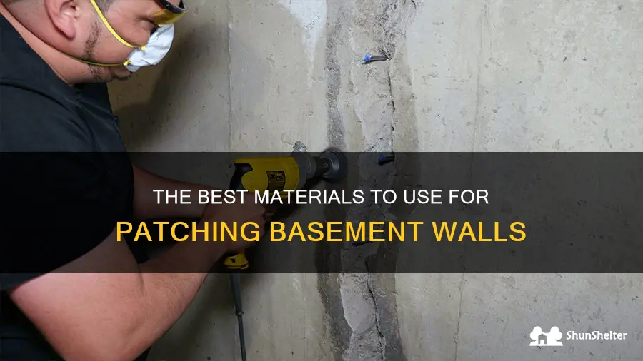 what to use to patch basement walls