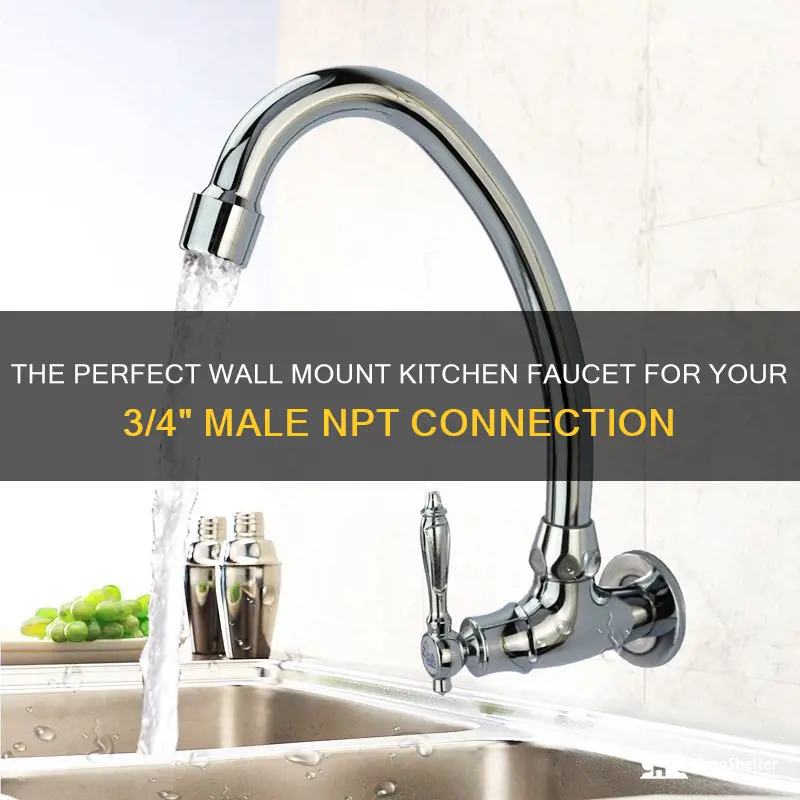 what wall mount kitchen faucet fits 3 4 male npt